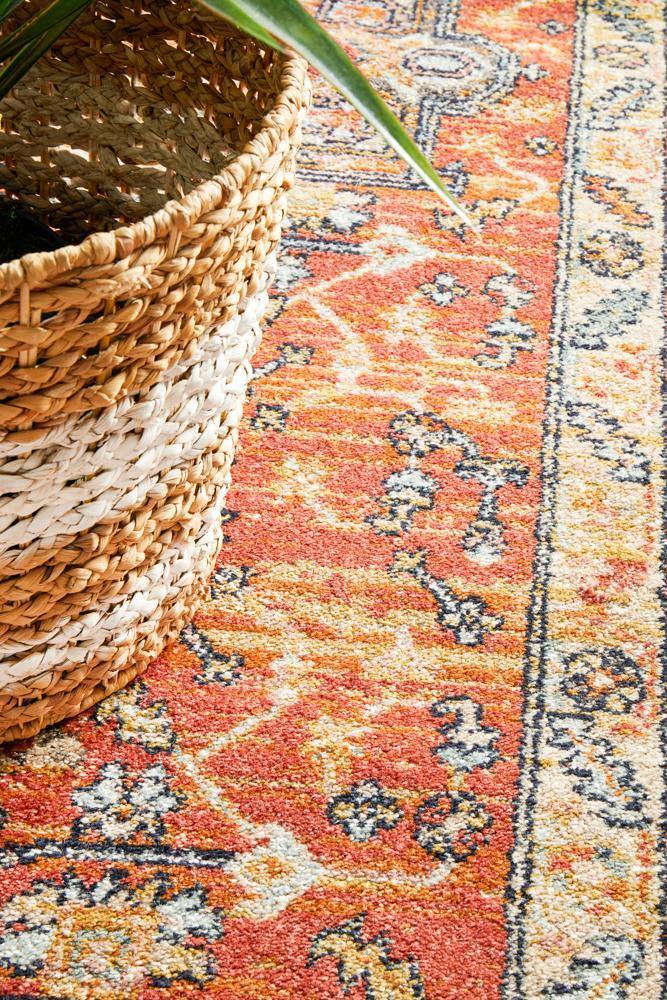 Legacy 850 Terracotta Runner Rug - Cozy Rugs Australia