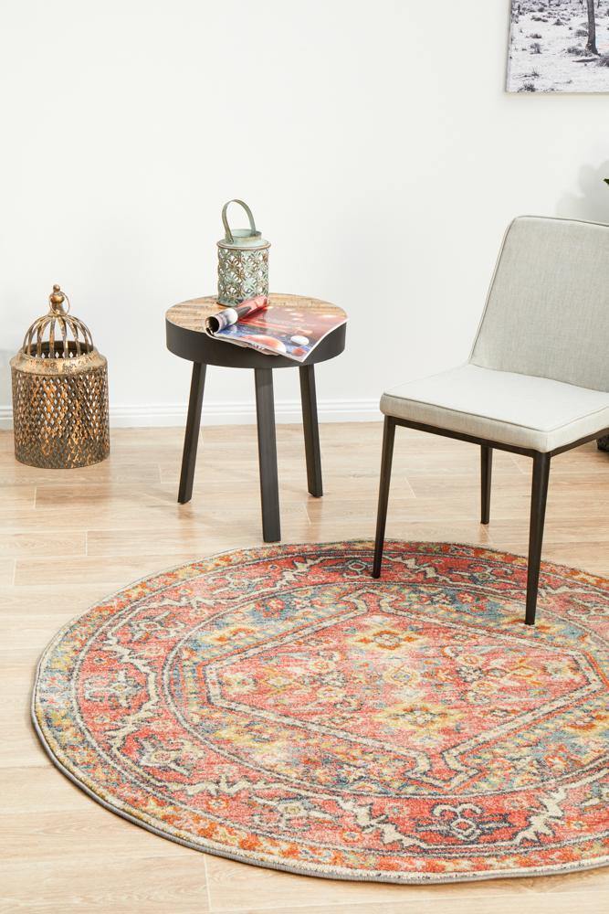 Legacy 856 Crimson Round Rug - Cozy Rugs Australia