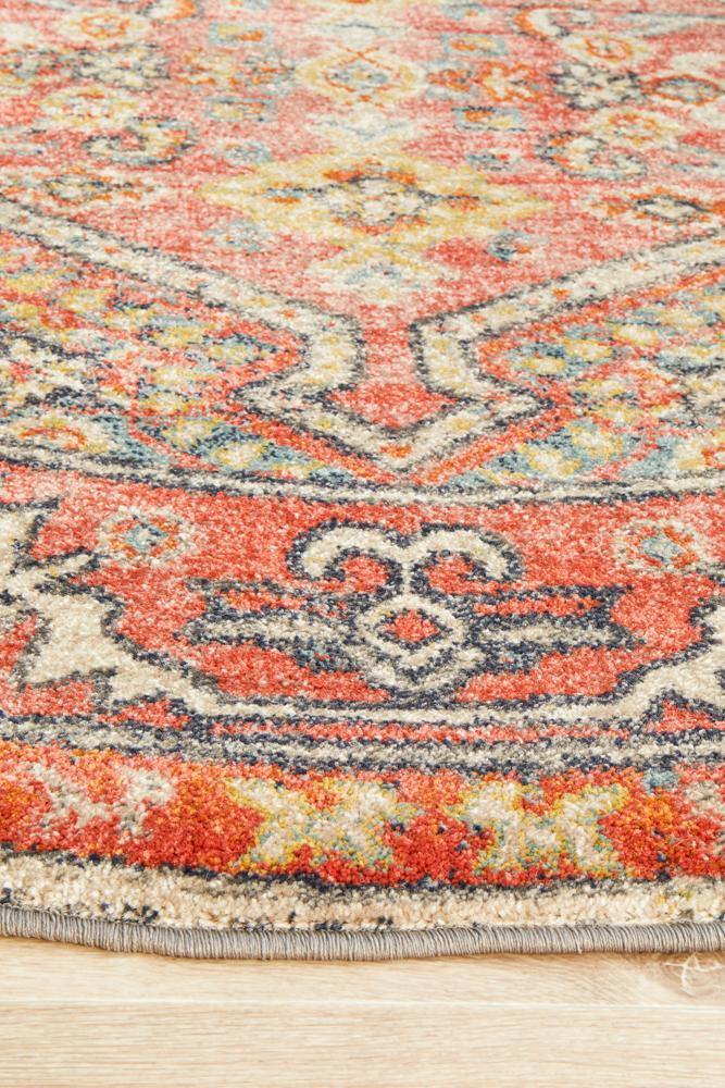 Legacy 856 Crimson Round Rug - Cozy Rugs Australia