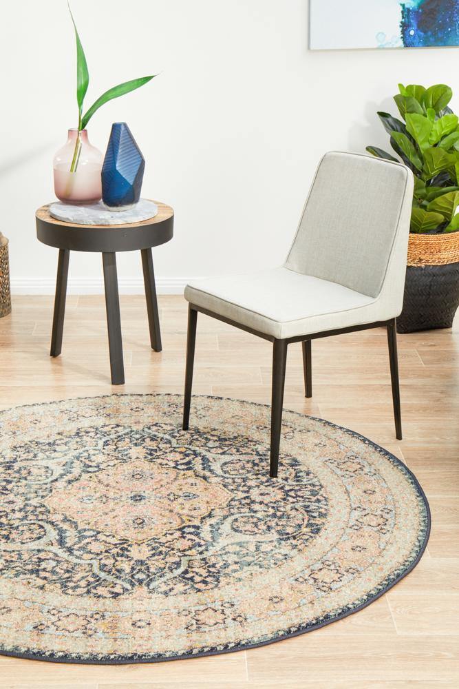 Legacy 858 Midnight Round Rug - Cozy Rugs Australia