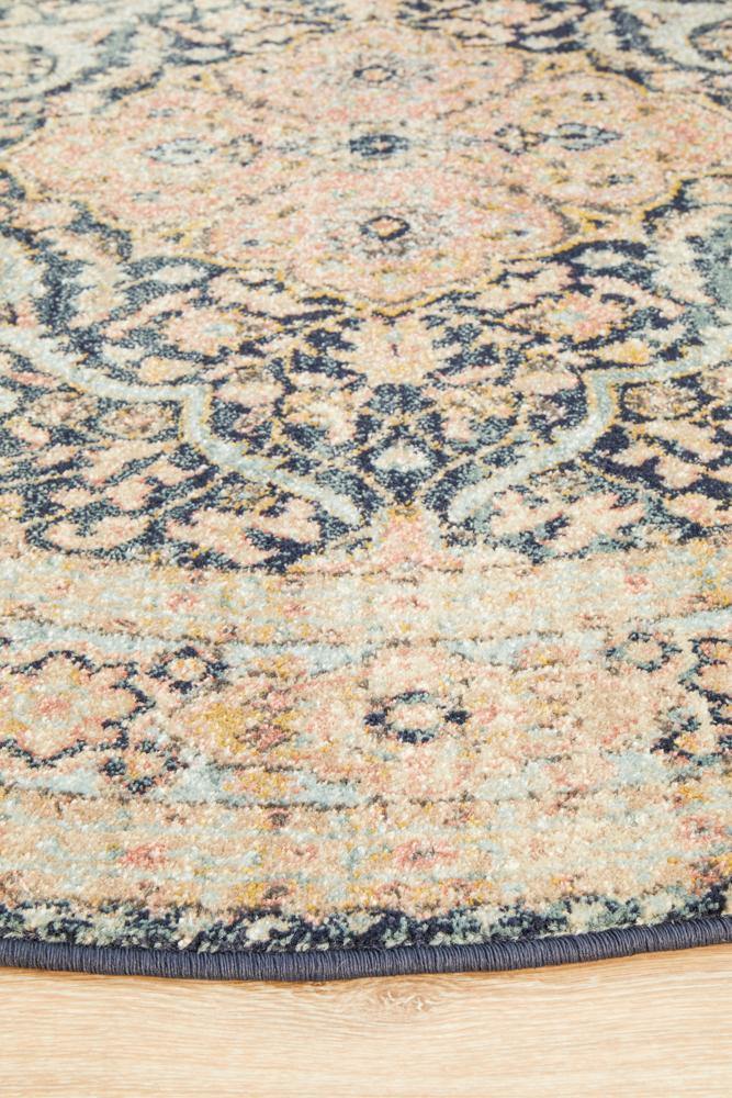 Legacy 858 Midnight Round Rug - Cozy Rugs Australia