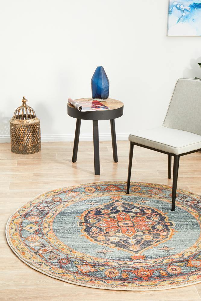 Legacy 862 Rust Round Rug - Cozy Rugs Australia