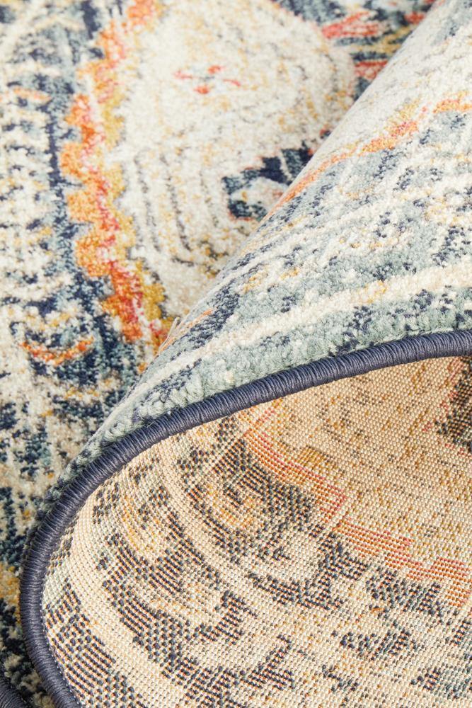 Legacy 863 Navy Round Rug - Cozy Rugs Australia