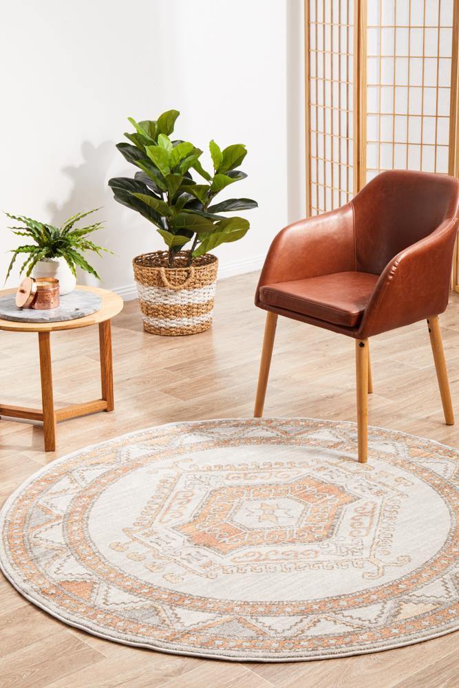 Mayfair Caitlen Natural Round Rug - Cozy Rugs Australia