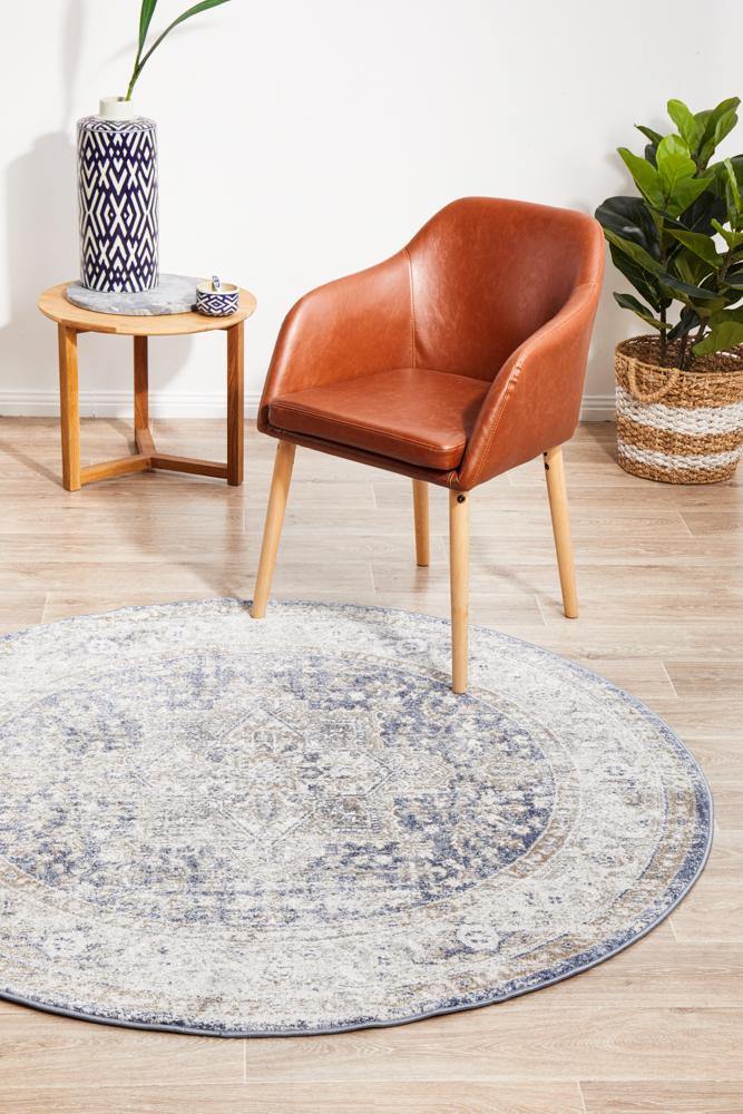 Mayfair Hugo Ocean Round Rug - Cozy Rugs Australia