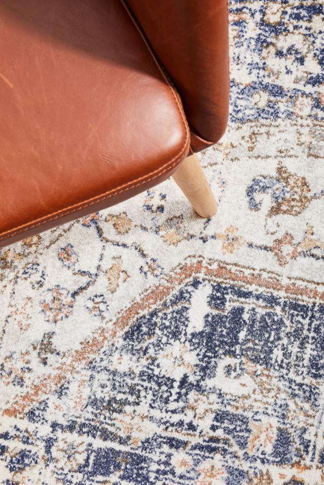 Mayfair Lorissa Blue Round Rug - Cozy Rugs Australia