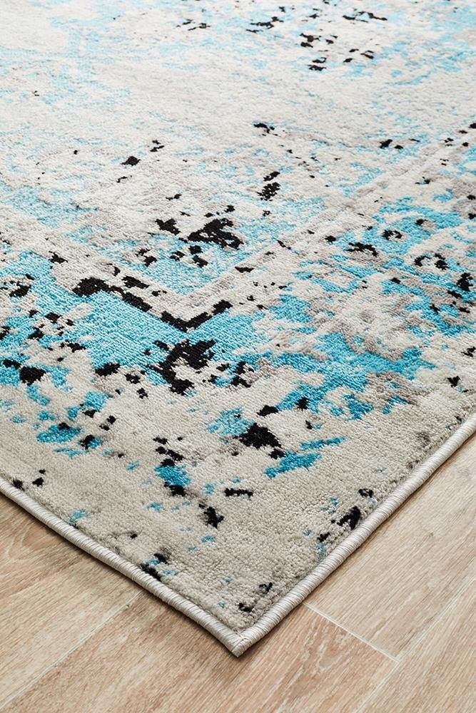 Alexa Transitional Rug Blue Grey - Cozy Rugs Australia