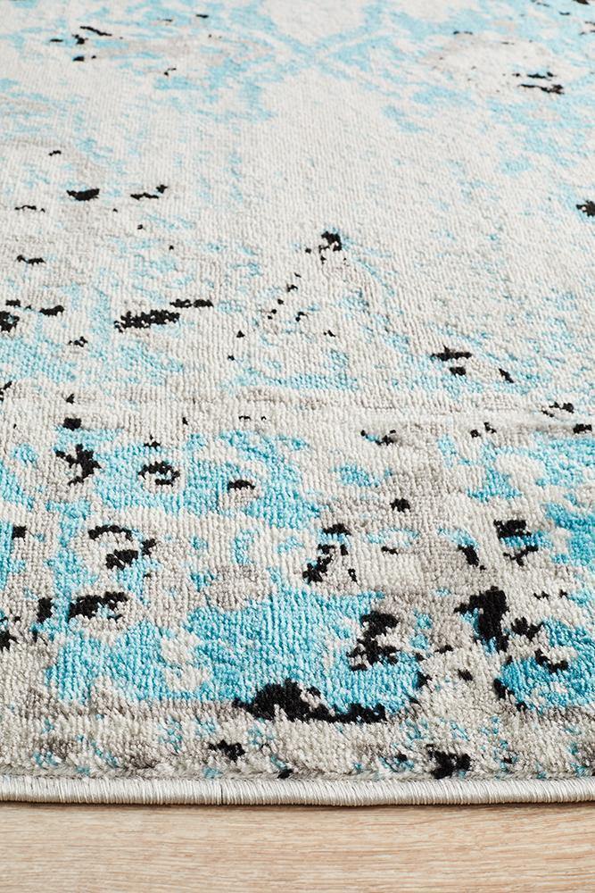 Alexa Transitional Rug Blue Grey - Cozy Rugs Australia
