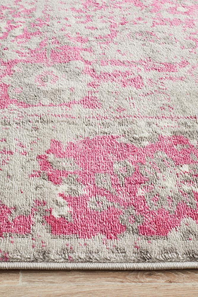 Alexa Transitional Rug Grey Fuchsia - Cozy Rugs Australia