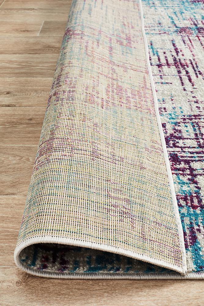 Skyler Abstract Rug Grey Blue Purple - Cozy Rugs Australia