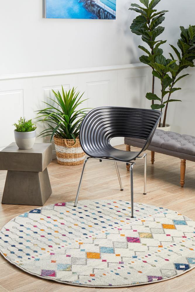 Mirage Peggy Tribal Morrocan Style Multi Round Rug - Cozy Rugs Australia