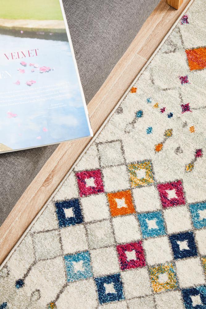 Mirage Peggy Tribal Morrocan Style Multi Runner Rug - Cozy Rugs Australia