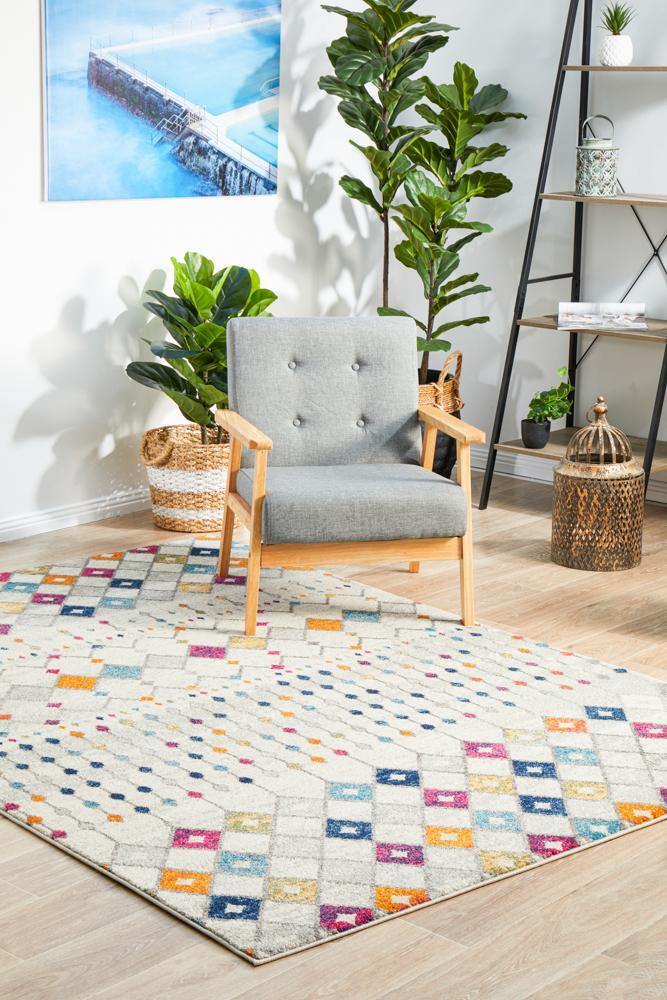 Mirage Peggy Tribal Morrocan Style Multi Rug - Cozy Rugs Australia
