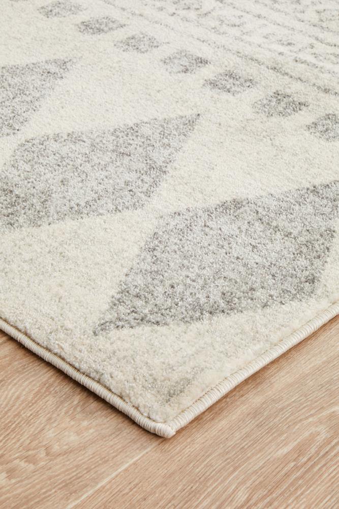Mirage Adani Modern Tribal Design Grey Runner Rug - Cozy Rugs Australia