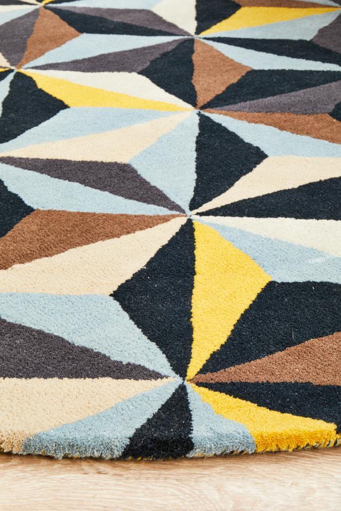 Matrix Pure Wool 900 Blue Round Rug - Cozy Rugs Australia