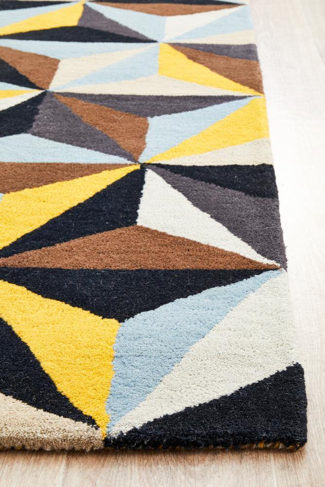 Matrix Pure Wool 900 Blue Runner Rug - Cozy Rugs Australia