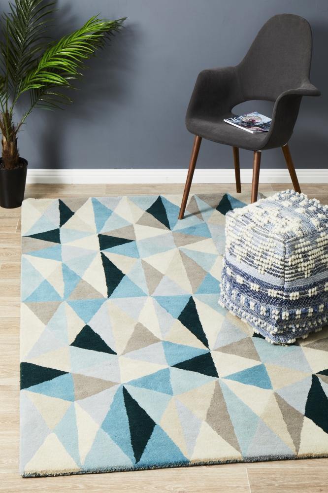 Matrix Pure Wool 901 Turquoise Rug - Cozy Rugs Australia