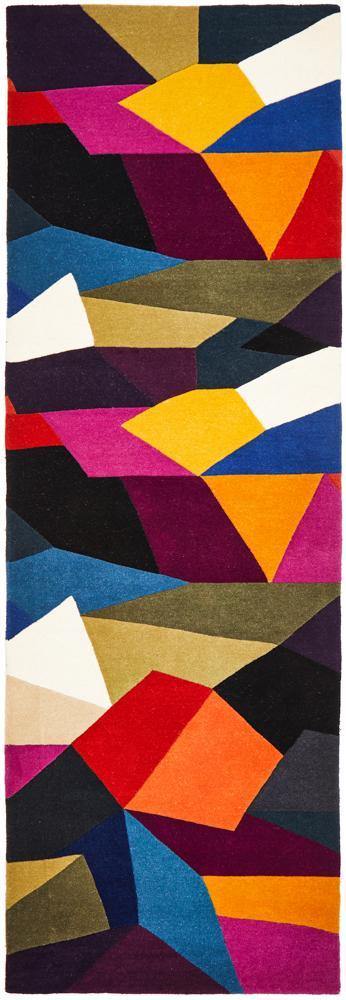 Matrix Pure Wool 906 Crayon Runner Rug - Cozy Rugs Australia