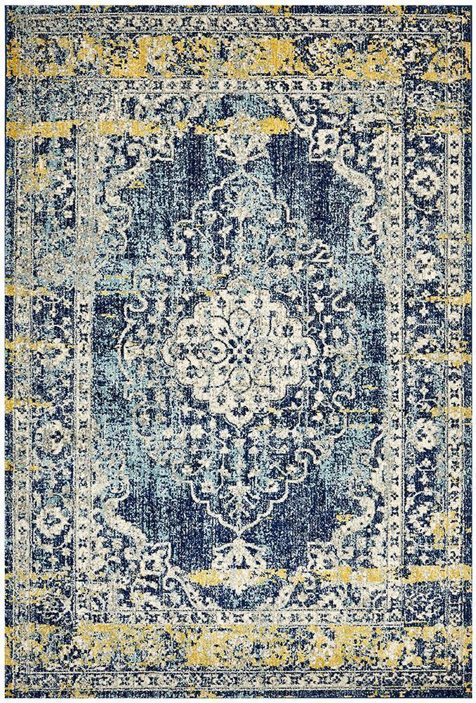 Museum Wilson Navy Rug - Cozy Rugs Australia