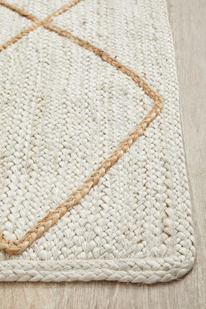 Noosa 222 White Runner Rug - Cozy Rugs Australia