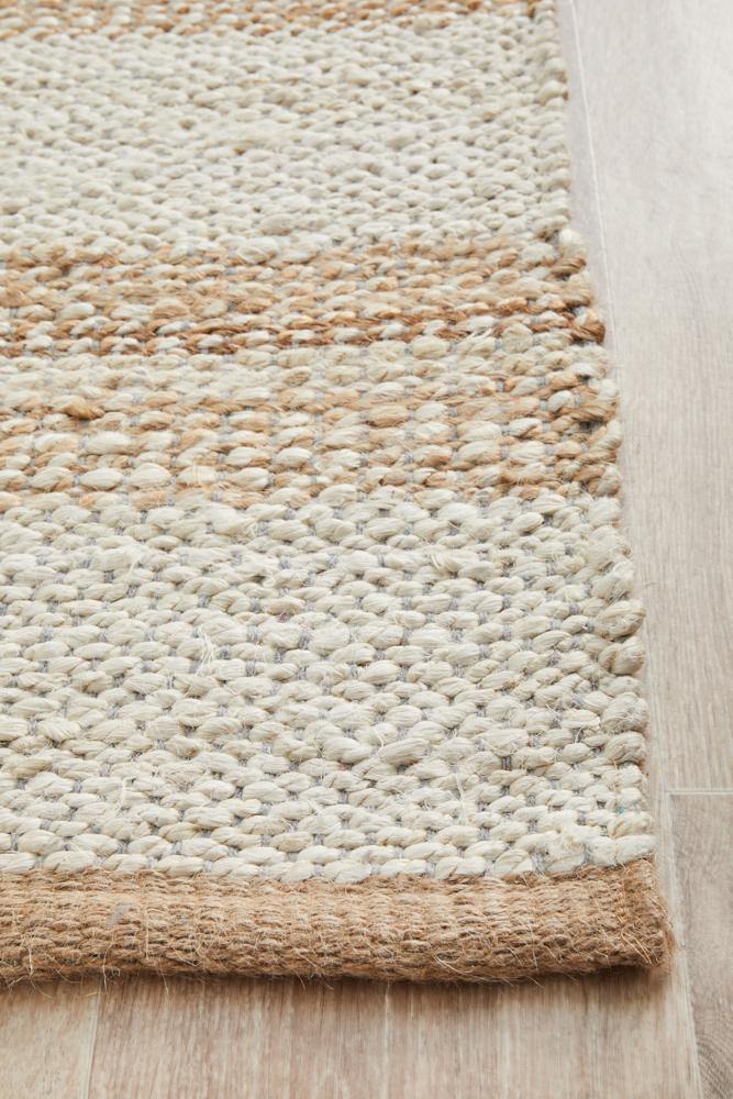 Noosa 555 Natural White Runner Rug - Cozy Rugs Australia