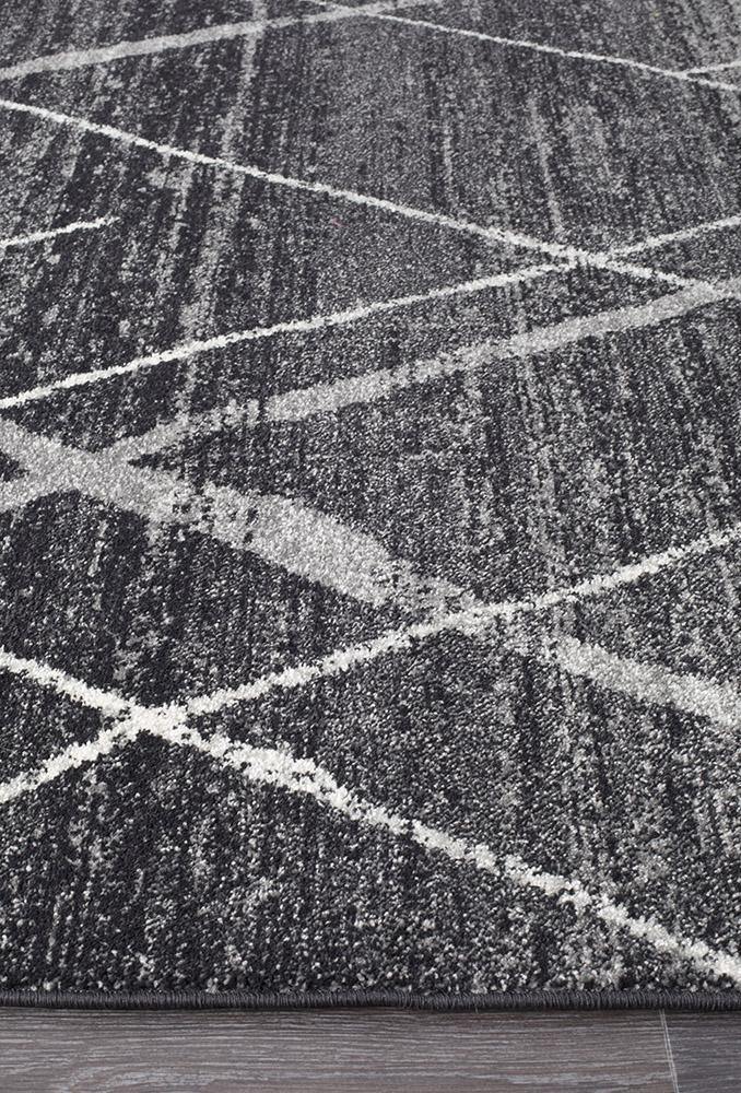 Oasis Noah Charcoal Contemporary Rug - Cozy Rugs Australia