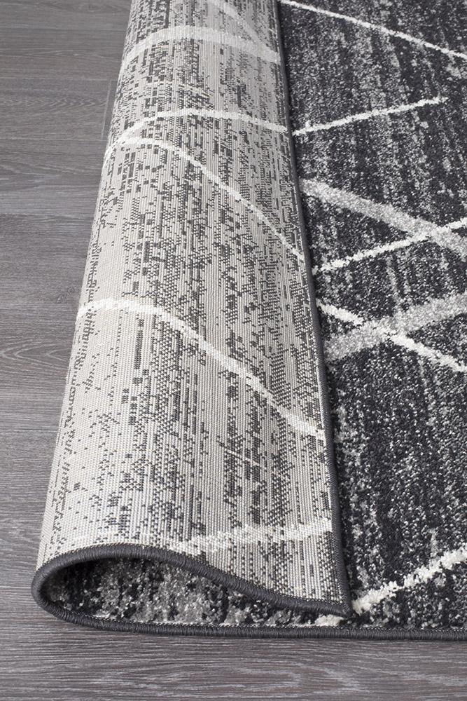 Oasis Noah Charcoal Contemporary Rug - Cozy Rugs Australia