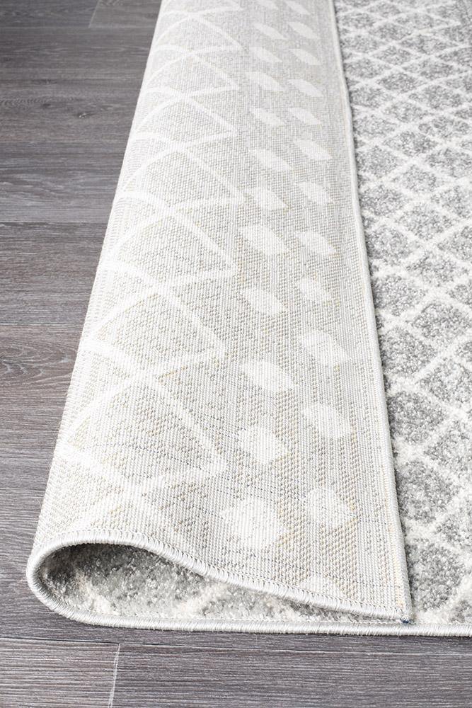 Oasis Selma Silver Tribal Runner Rug - Cozy Rugs Australia