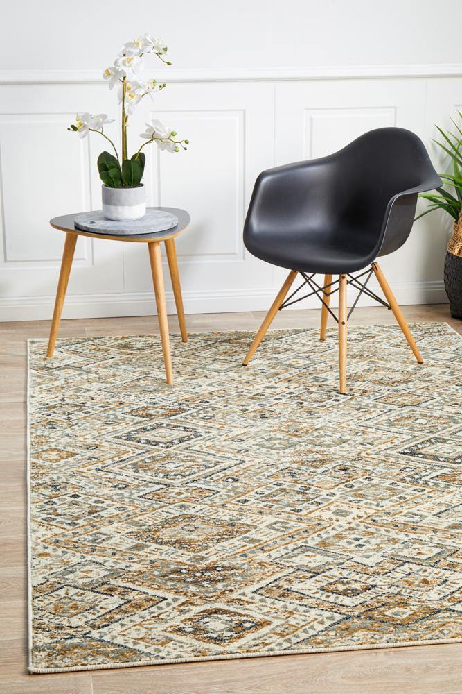 Oxford Mayfair Tribe Bone Rug - Cozy Rugs Australia