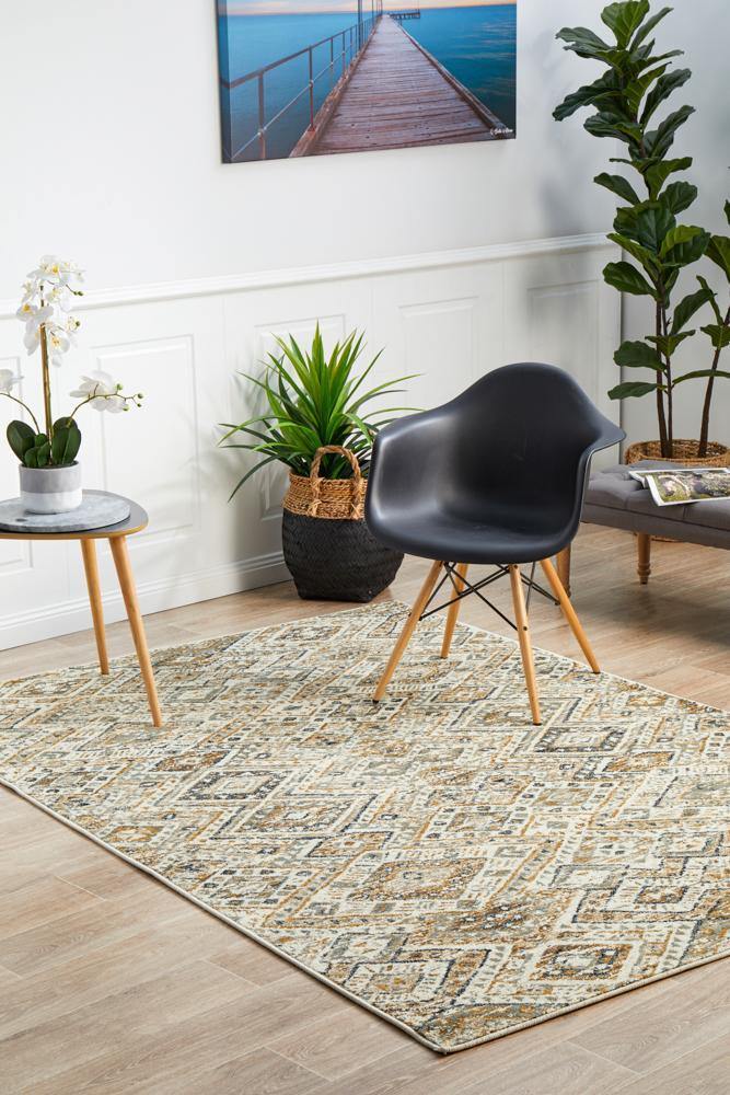 Oxford Mayfair Tribe Bone Rug - Cozy Rugs Australia