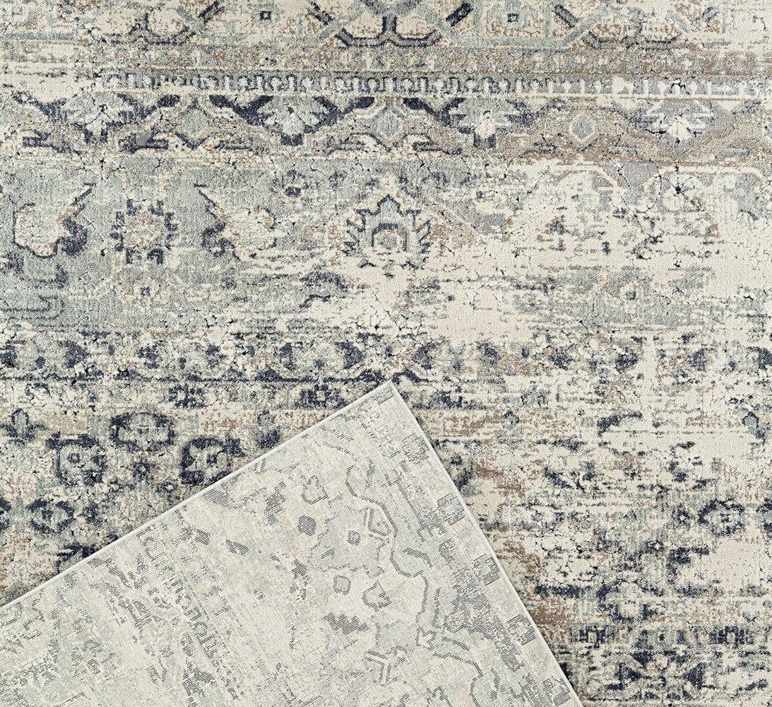 Providence Esquire Segments Traditional Blue Rug - Cozy Rugs Australia