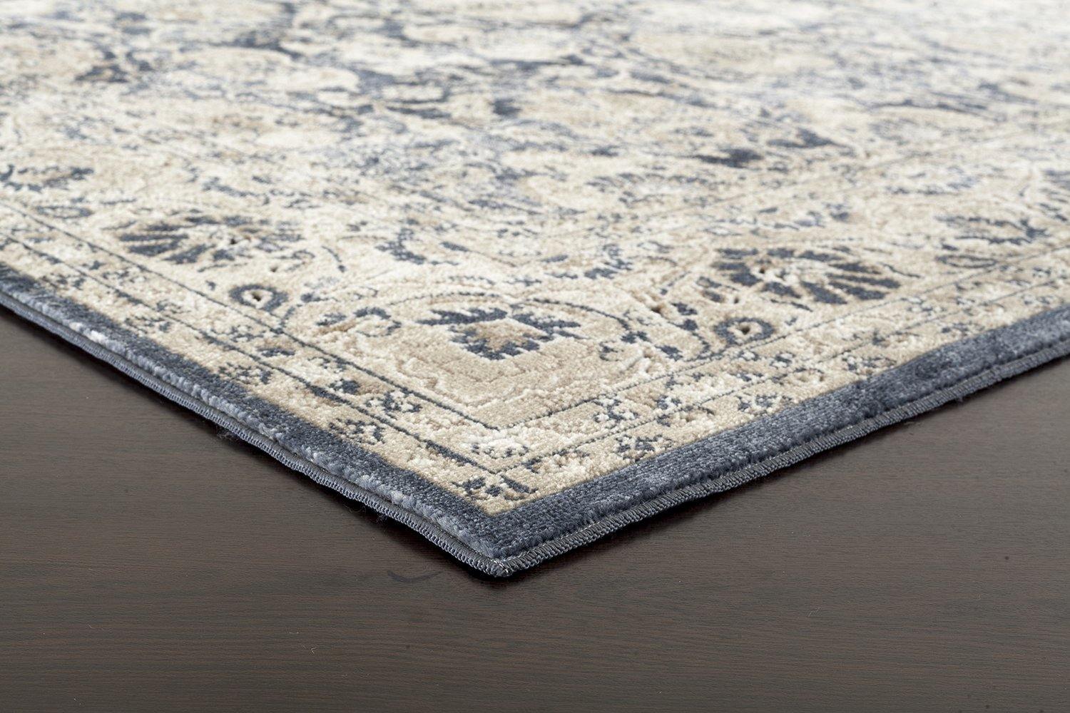 Providence Esquire Balance Traditional Blue Rug - Cozy Rugs Australia