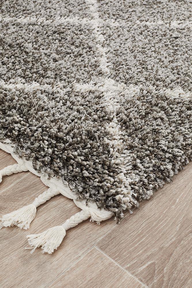 Saffron 22 Grey Runner Rug - Cozy Rugs Australia