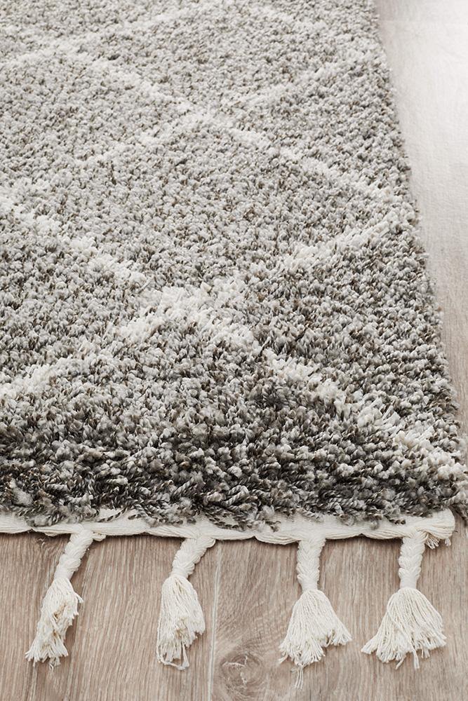 Saffron 22 Grey Runner Rug - Cozy Rugs Australia