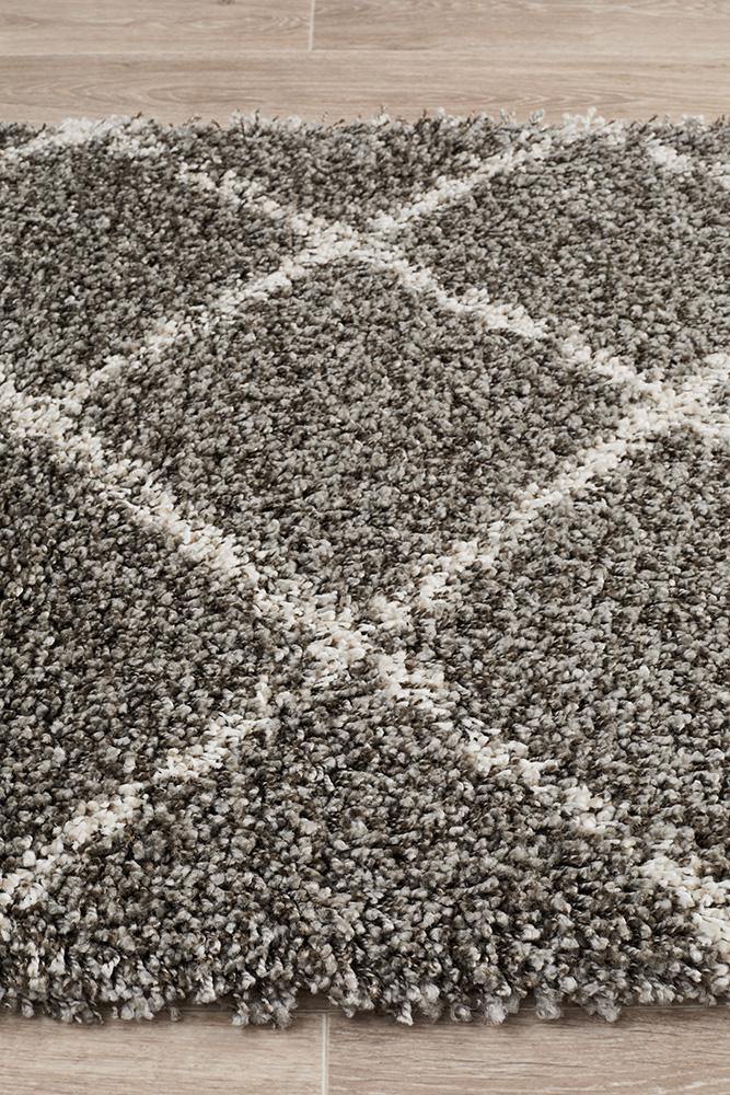 Saffron 22 Grey Runner Rug - Cozy Rugs Australia