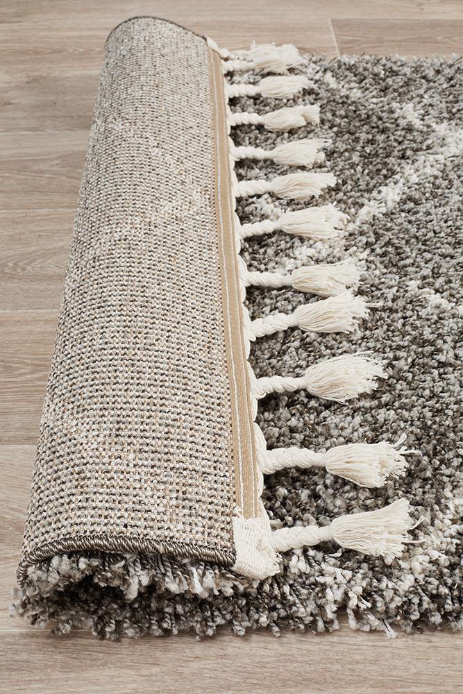 Saffron 22 Grey Runner Rug - Cozy Rugs Australia