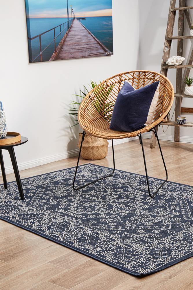Seaside 5555 Navy Rug - Cozy Rugs Australia