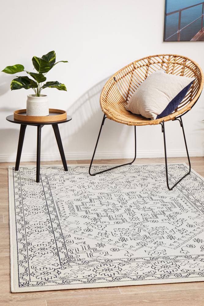 Seaside 5555 White Rug - Cozy Rugs Australia