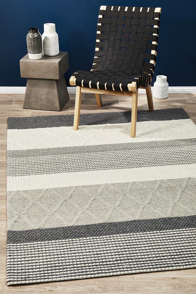 Studio Karlsson Wool Hatch Textured Rug - Cozy Rugs Australia