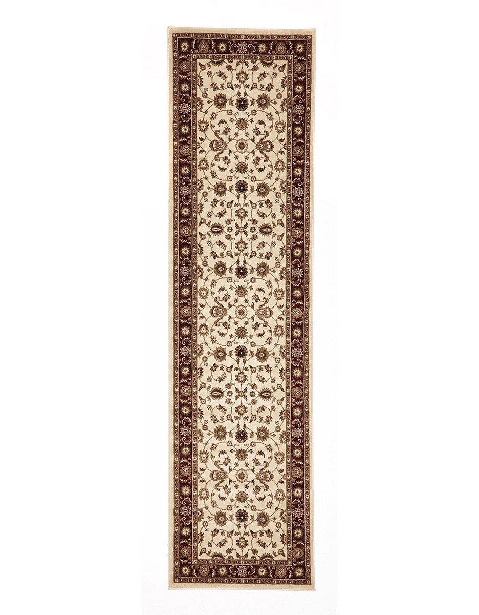 Sydney Classic Runner Ivory with Red Border Runner Rug - Cozy Rugs Australia