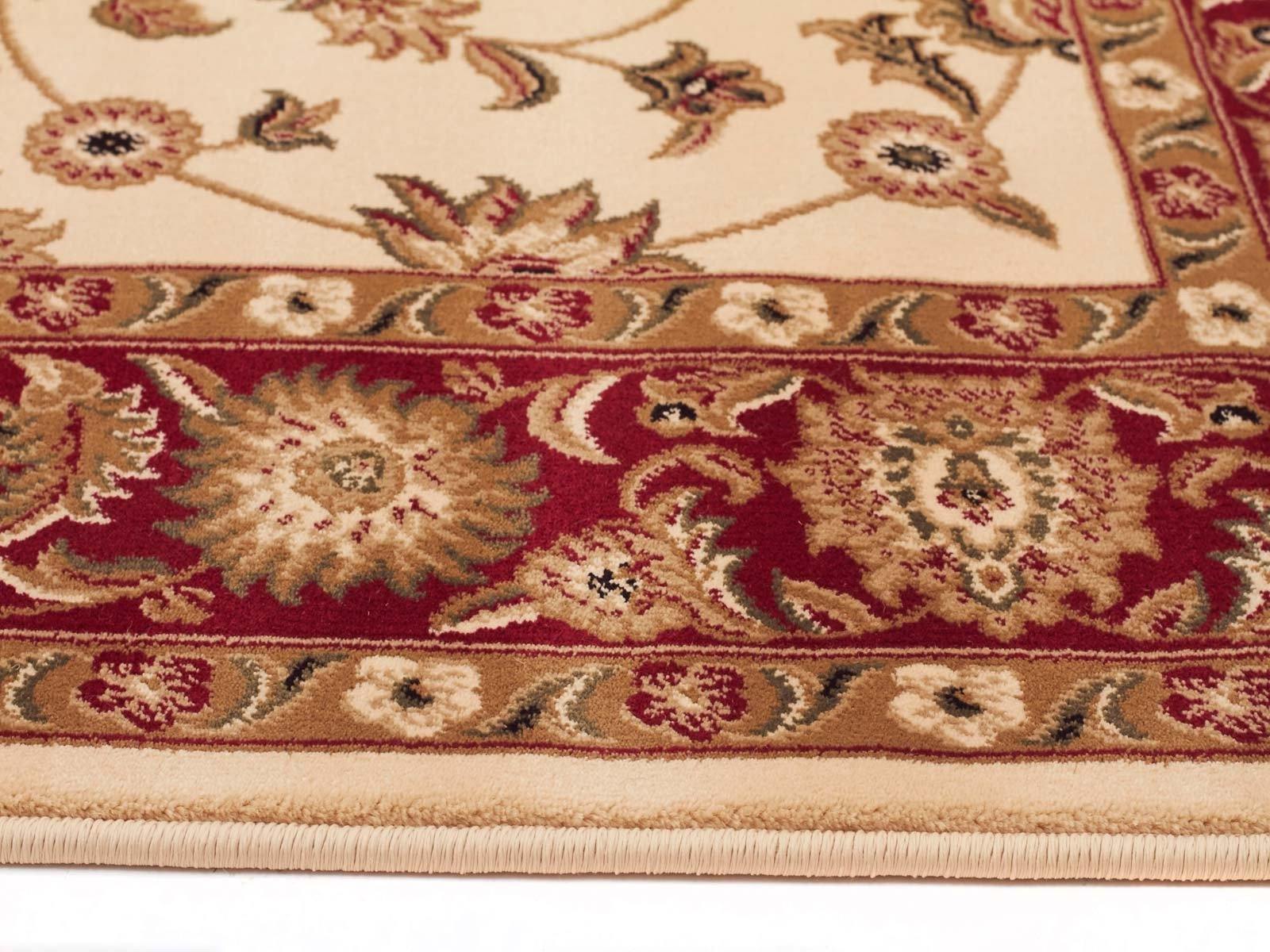 Sydney Classic Runner Ivory with Red Border Runner Rug - Cozy Rugs Australia
