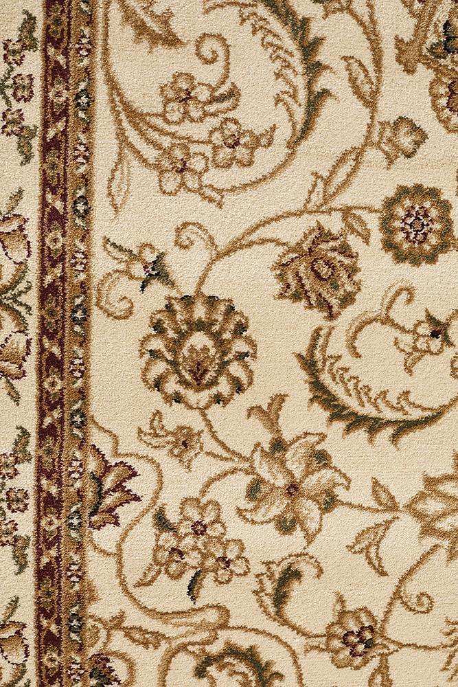 Sydney Collection Medallion Rug Ivory with Ivory Border - Cozy Rugs Australia