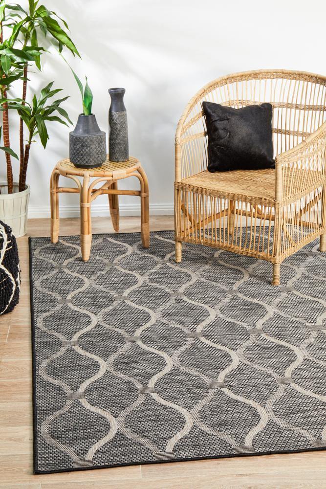 Rug Culture Terrace 5501 Black - Cozy Rugs Australia