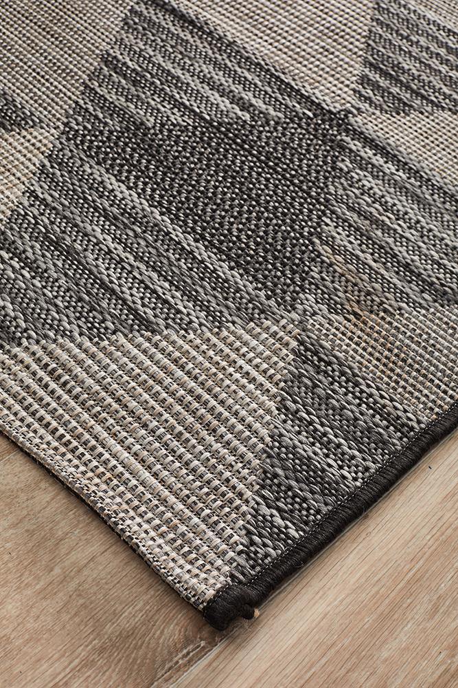 Rug Culture Terrace 5503 Black Runner Rug - Cozy Rugs Australia