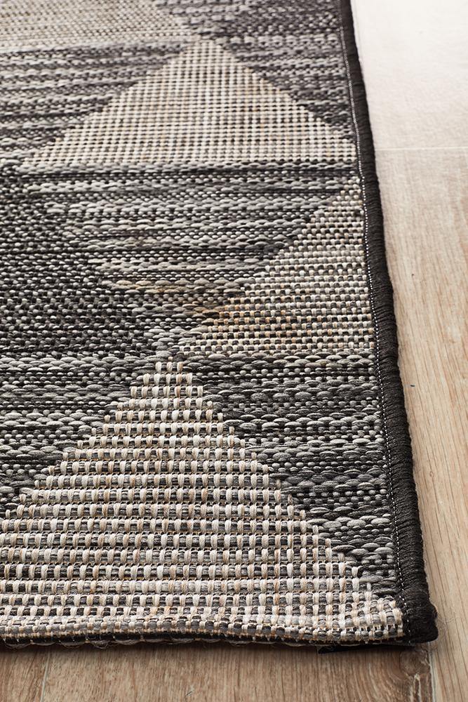 Rug Culture Terrace 5503 Black Runner Rug - Cozy Rugs Australia