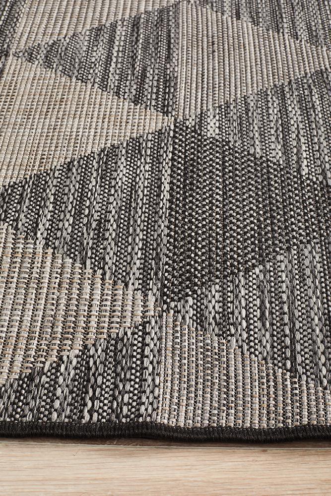 Rug Culture Terrace 5503 Black Runner Rug - Cozy Rugs Australia