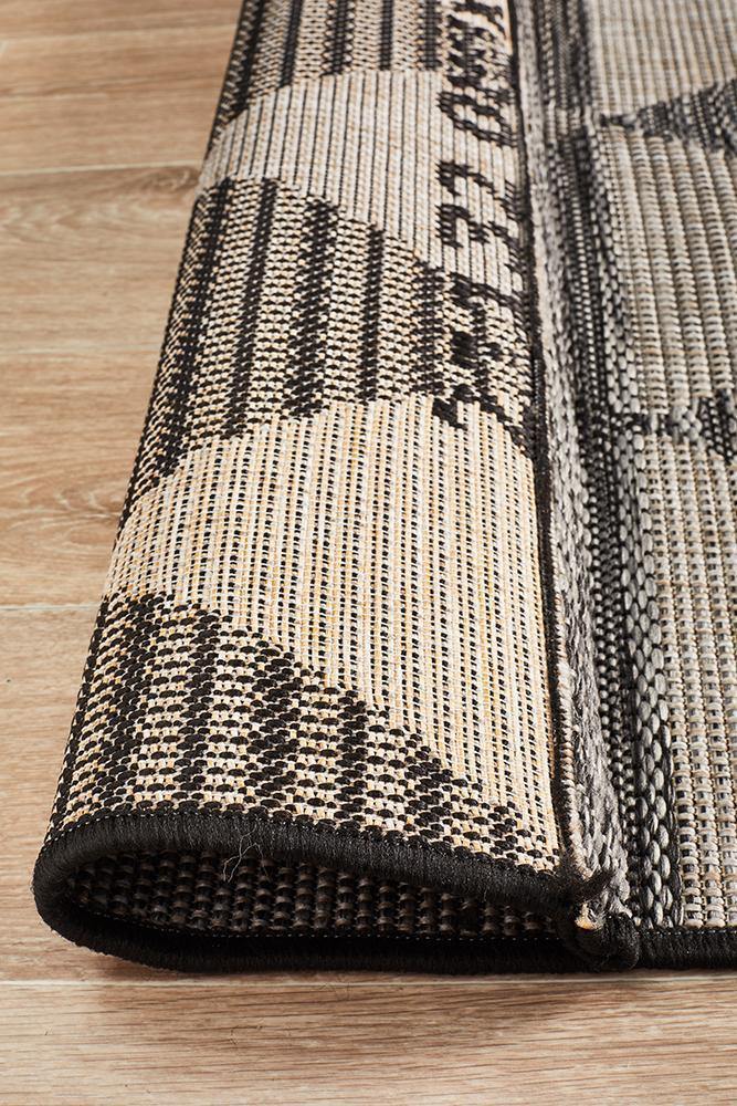 Rug Culture Terrace 5503 Black Runner Rug - Cozy Rugs Australia