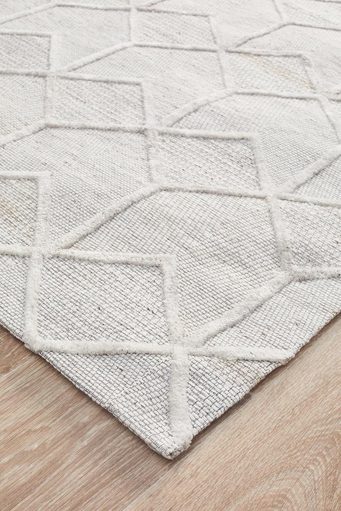 Visions Winter Grey Brush Modern Rug - Cozy Rugs Australia