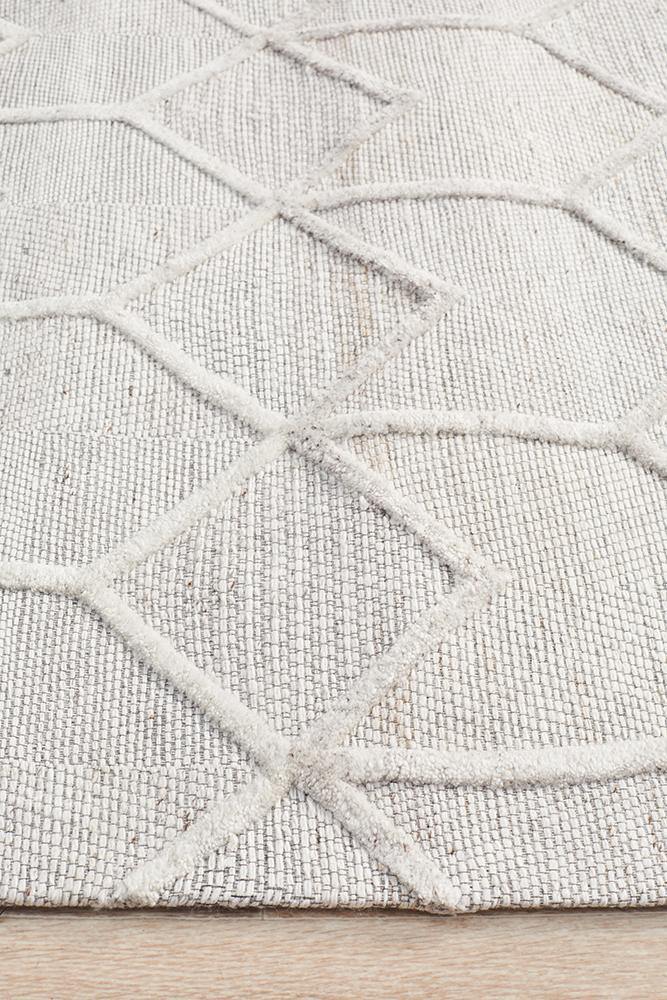 Visions Winter Grey Brush Modern Rug - Cozy Rugs Australia