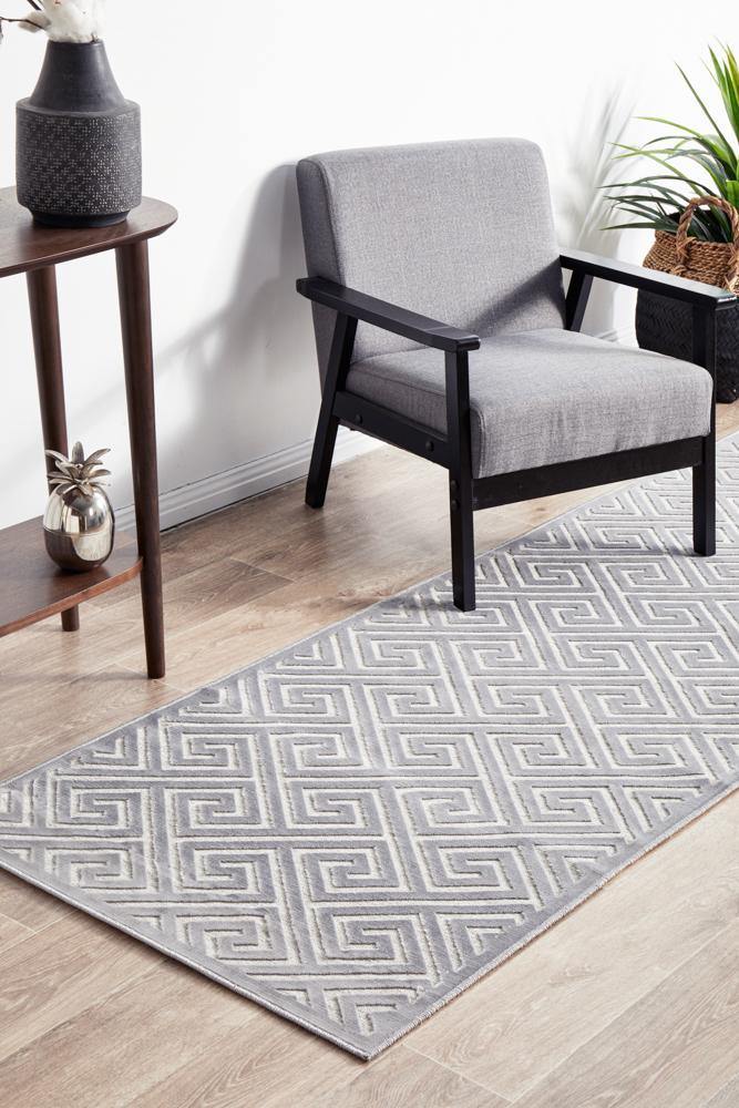 York Alice Silver Runner Rug - Cozy Rugs Australia